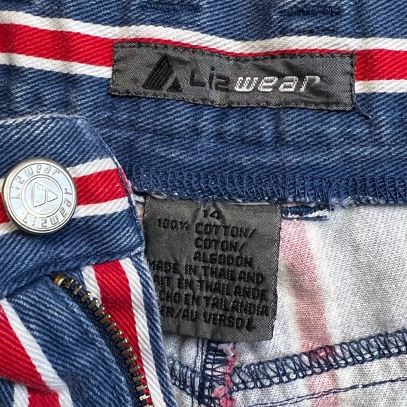 Vintage 90s Liz Claiborne : striped soft denim shorts - Picture 8 of 15